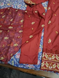 3 piece embroidered dress