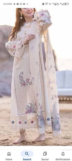 qalamqara lawn dress