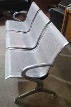 waiting bench / visiting bench / steel bench / steel 3 seater chair