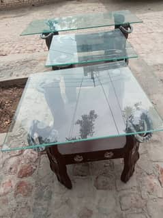 Glass tables 3 piece