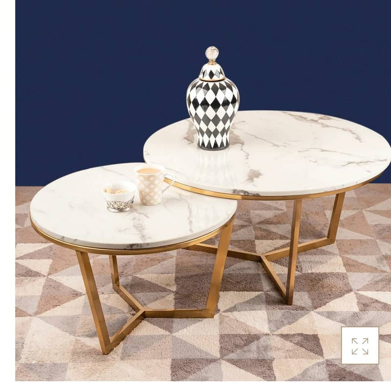 Center teble | Nesting Table| Marble table| Coffee table | Round tabl 2