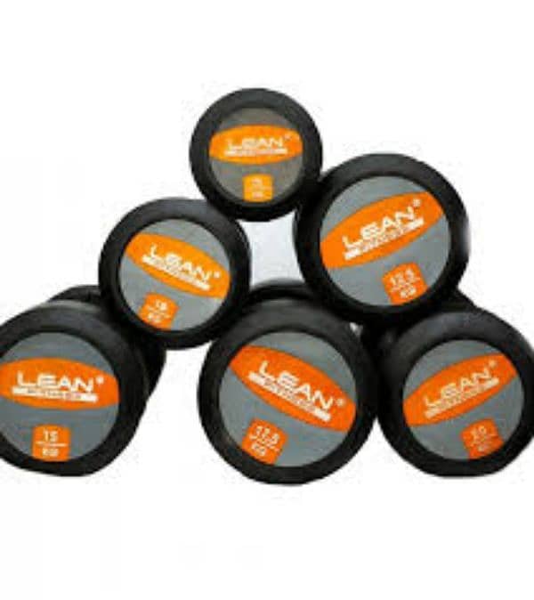 Rubber dumbbell rubber plates weight bench press gym kettlebell ball 2