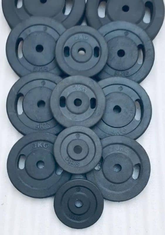 Rubber dumbbell rubber plates weight bench press gym kettlebell ball 4