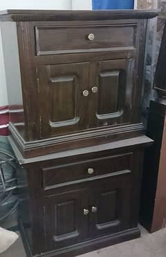 bed set side table and wardrobe