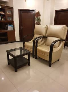 1 + 1 Custom Made Sofa Chairs with Table