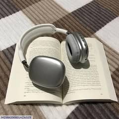 silver body, wireless headphones