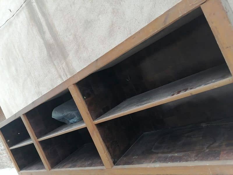 Bed with slider and wall mounted rack 8