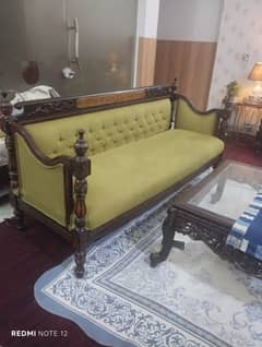 chinyoti 5 seater sofa set 110000 and table 20000