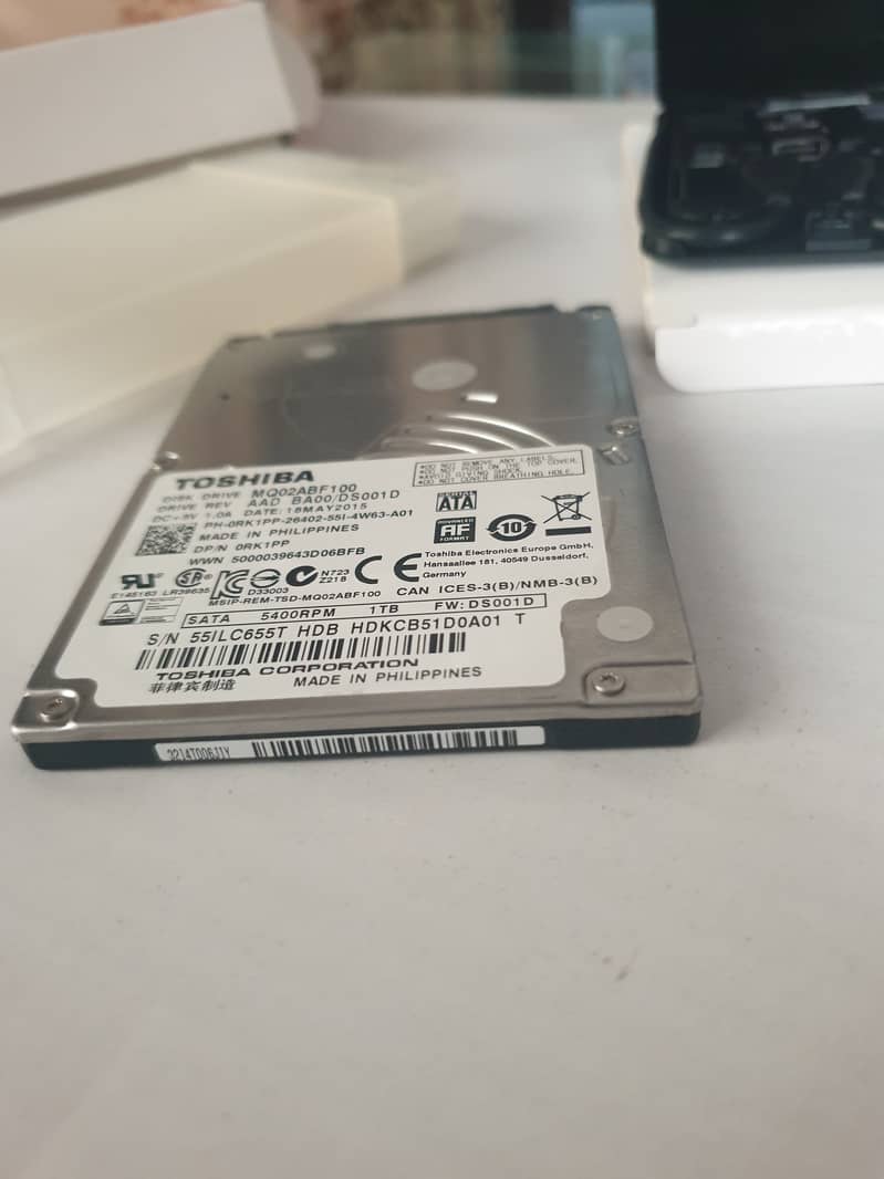 Hard drive 1TB portable, Type C, 100% health, Like New 1