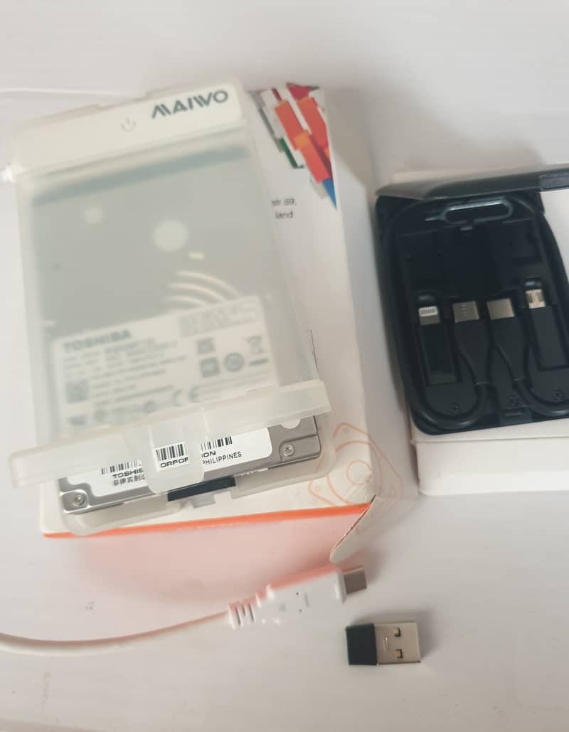 Hard drive 1TB portable, Type C, 100% health, Like New 3