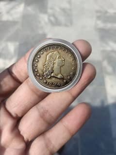 USA Beautiful Silver Coin, 1794 Flowing Hair Dollar, Old and Rare Coin