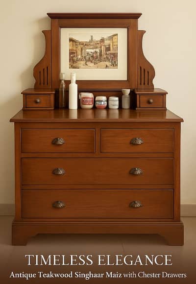 Elegant Wooden Dressing Table /  Antique Wooden Dressing Table