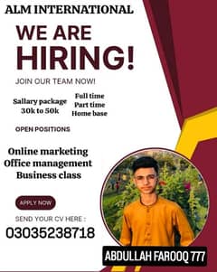 Online work available for students male and female