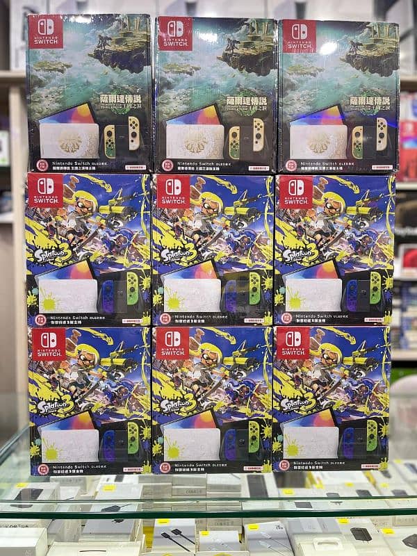 NITENDO SWITCH OLED ZELDA EDITION+ NITENDO SWITCH SPLATOON 3 EDITION 0