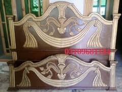 king Size wooden double bed