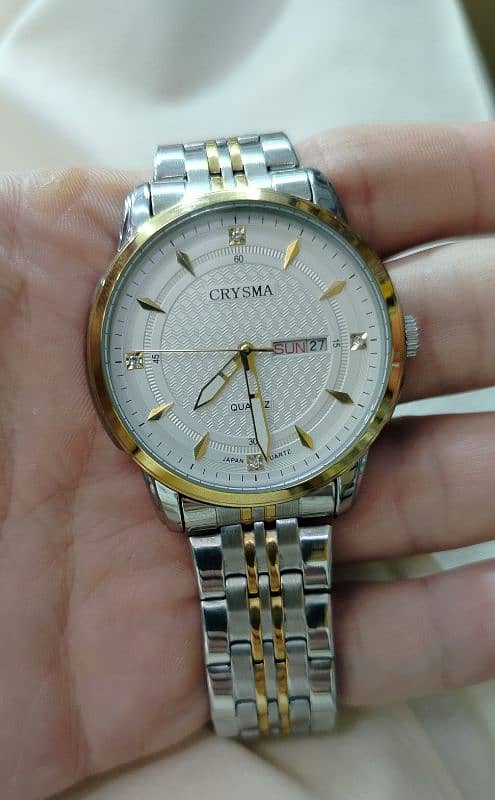 CRYSMA Original watch with day and date function 0