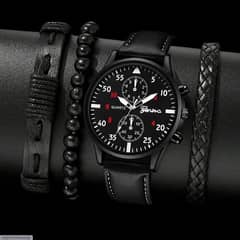 black and brown watch