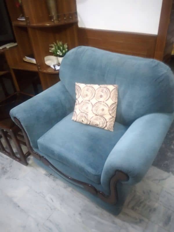 sofa set 7 seater pluse computer table Master molty foam seats 6