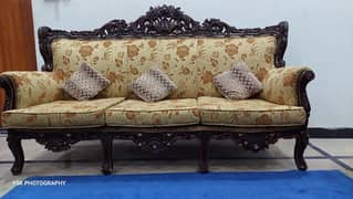 Chinioti Sofa Set (Tahli Wooden) — Slightly used for sale