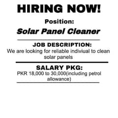Solar cleaning