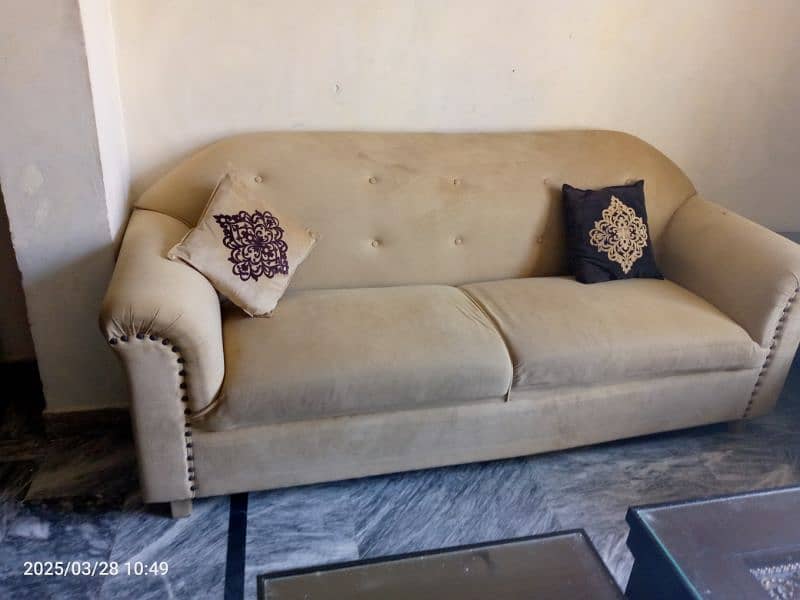7 seater sofa and 3 tables set 13