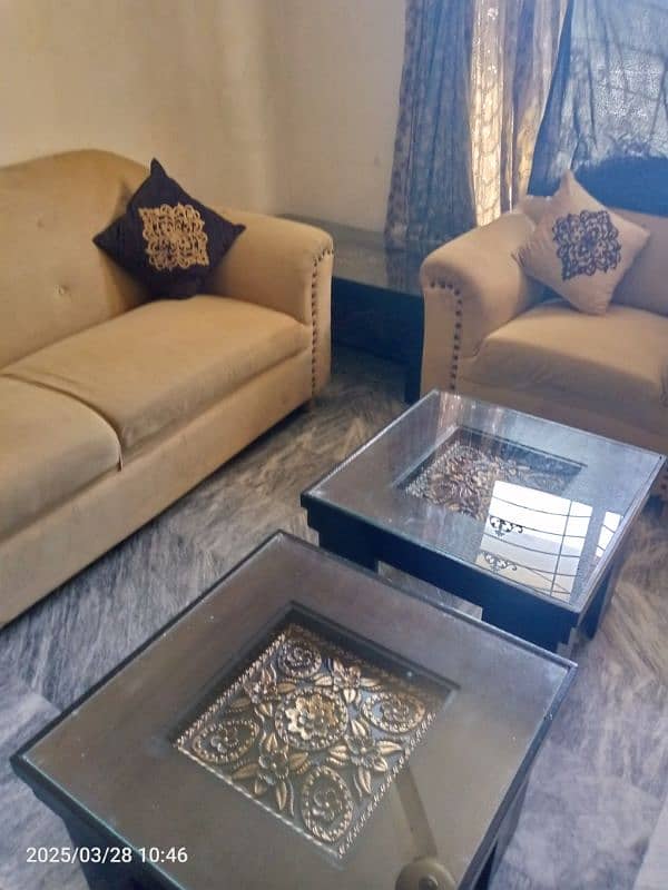 7 seater sofa and 3 tables set 17