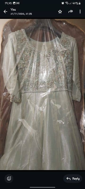 2 pc net maxi with dupatta 1