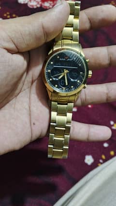 Al Fajr Dual dial Golden Watch (WA-15)