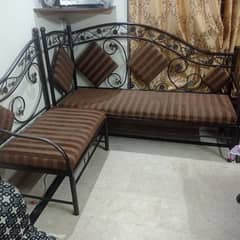 5 Seater Iron Made L shaped Sofa