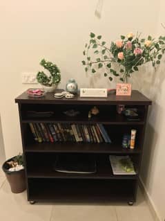 4 shelf cabinet - Formica - Brown