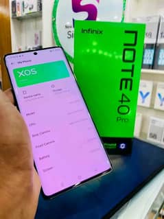 infinix Note 40 pro 8 GB RAM 256GB ROM 03096488908