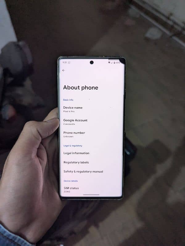 google Pixel 6 Pro 12/128 GB ek Dot hai corner pe 3