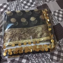 Chiffon Black Brosha Dobatta For Girls