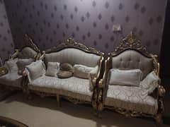 seven seate sofa with tables
