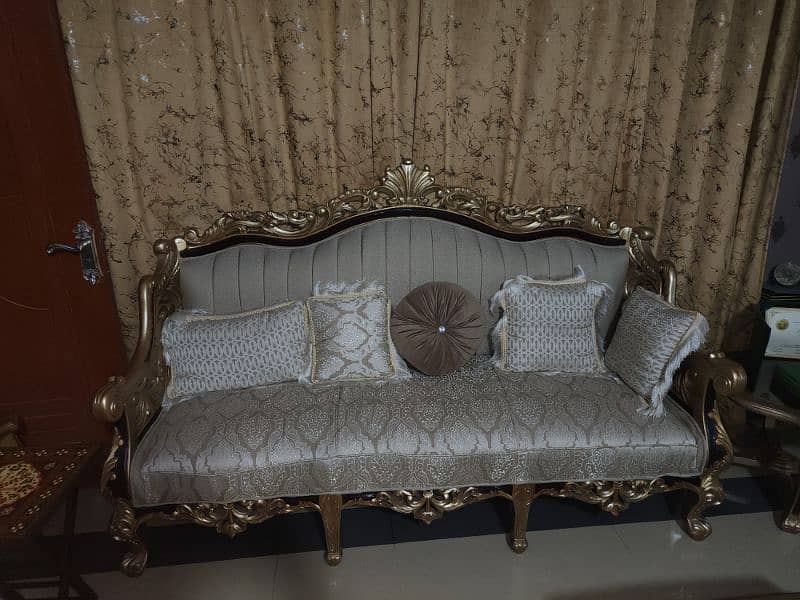 seven seate sofa with tables 1