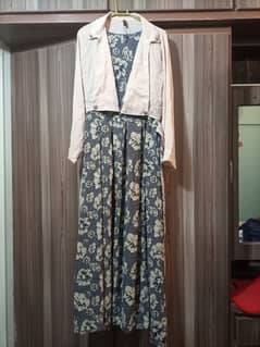 Full Frock with coati a branded fabric beautiful design