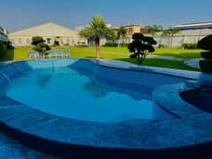 Farm house for rent with swimming pool in central park