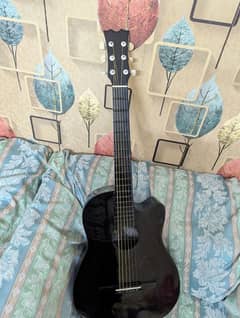 Beginner's Black Acoustic Guitar Kapok