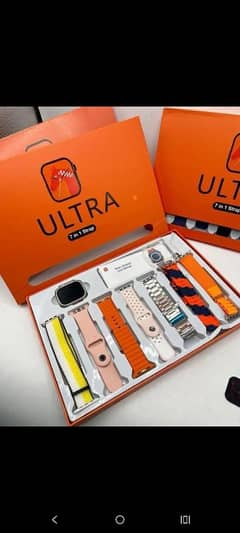 ULTRA  7 IN 1 SMART WATCH  COMPLETE STRAP RANGE  49 MM  METALLIC CASE