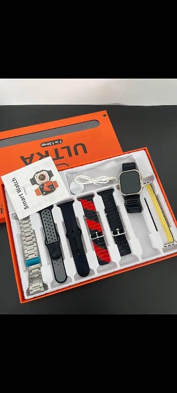 ULTRA  7 IN 1 SMART WATCH  COMPLETE STRAP RANGE  49 MM  METALLIC CASE 4