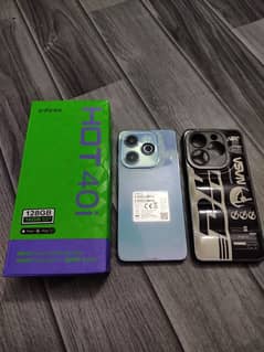 infinix hot 40i ice blue Clr 8+8/128GB Waterpack