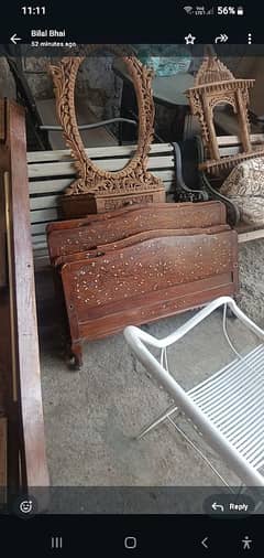 Sheesham wood Single bed pair
