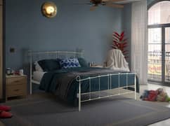 White Wrought Iron Bed