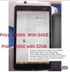acer, lenovo,dell and hp tablets brand new