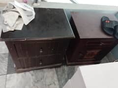 two side table one dressing table along with an almari rough condition