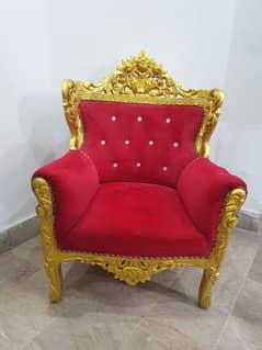 5 seater Golden chinioti shahi sofa pure shisham wood