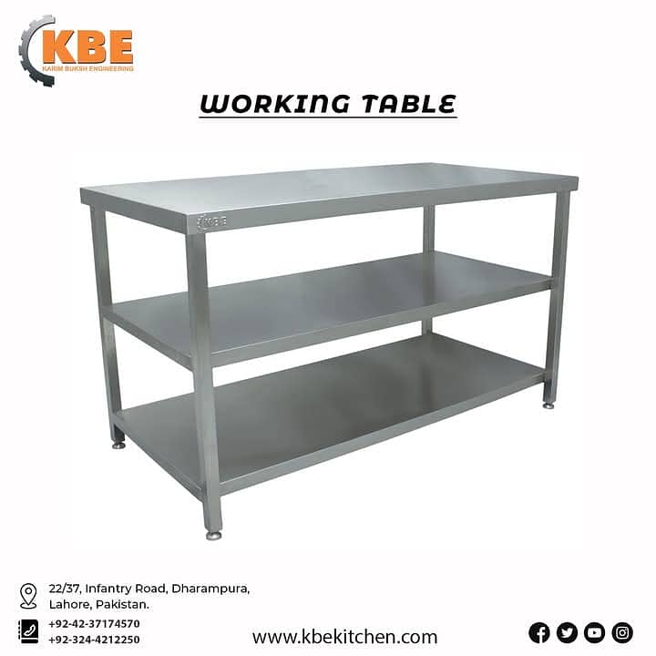 Working Table / Breading Table / Storage Wracks / Food Serving Trolly 0