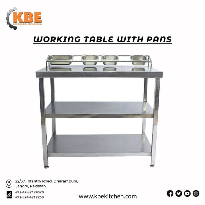Working Table / Breading Table / Storage Wracks / Food Serving Trolly 1