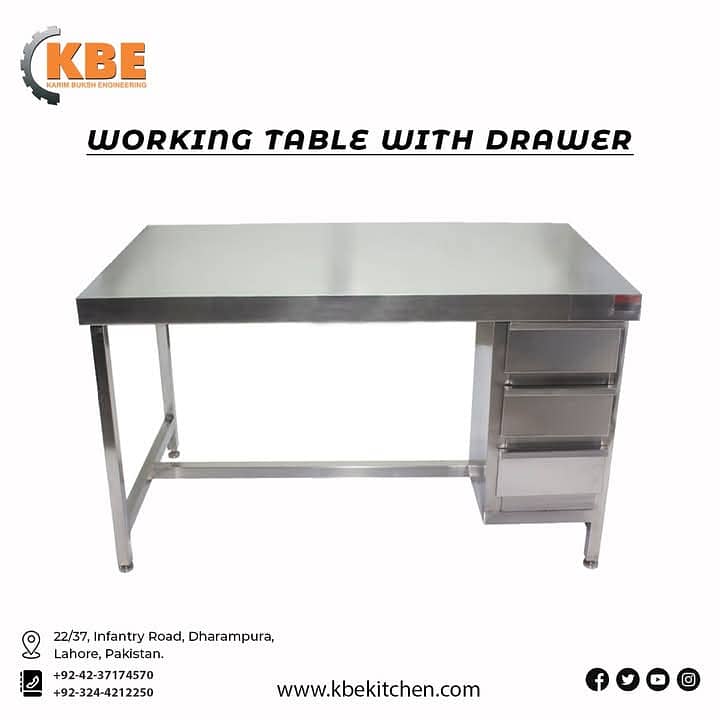 Working Table / Breading Table / Storage Wracks / Food Serving Trolly 2