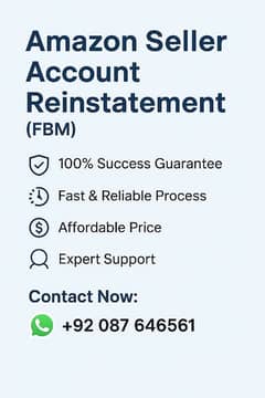 Amazon Seller Account Reinstatement Service (FBM) — 100% Guaranteed